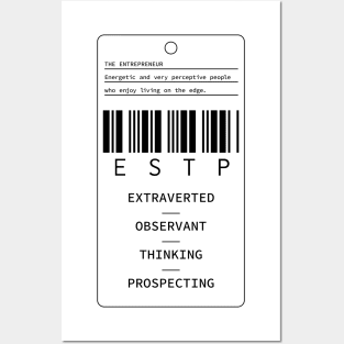 ESTP - The Entrepreneur - Extraverted Observant Thinking Prospecting Posters and Art